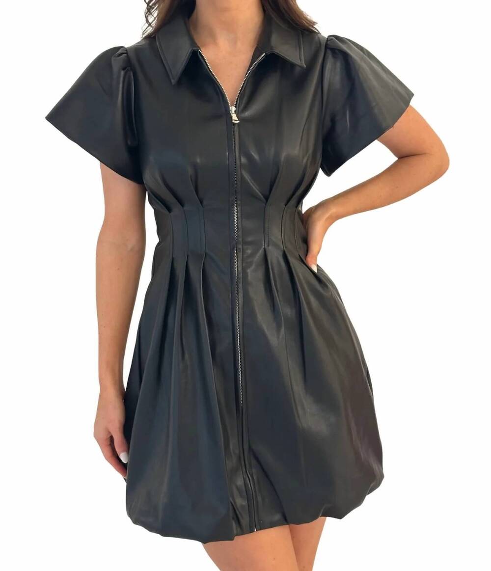 NEW DOLCE CABO bubble mini dress in black